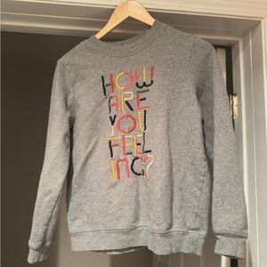 ban.do Gray Sweatshirt with Pink Label